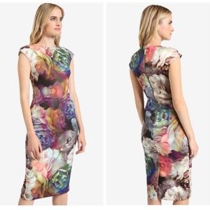 Ted Baker Elijah Technicolor Floral Midi Dress